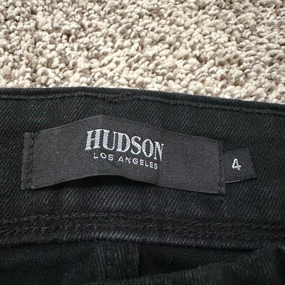 Hudson black straight leg jeans size 4 - Picture 6 of 12